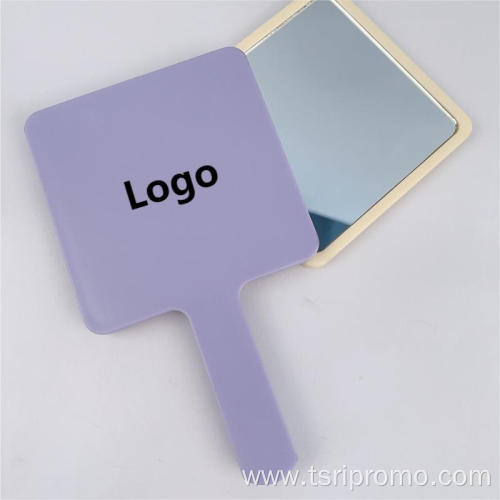 Small handheld square mirror